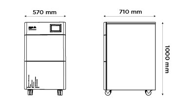 Genius XE 70 Dimensions